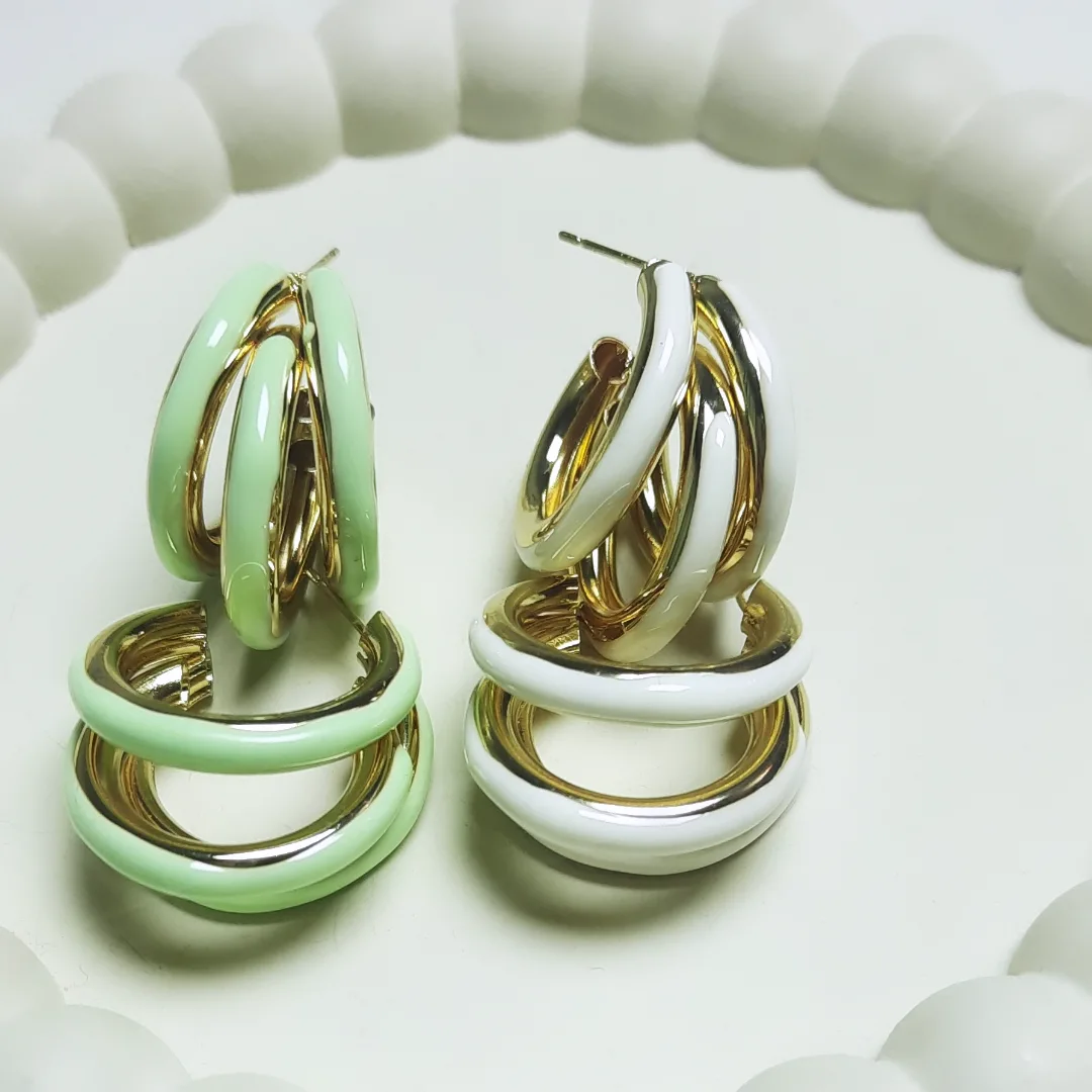 گوشواره‌های سه‌حلقه لاکچری