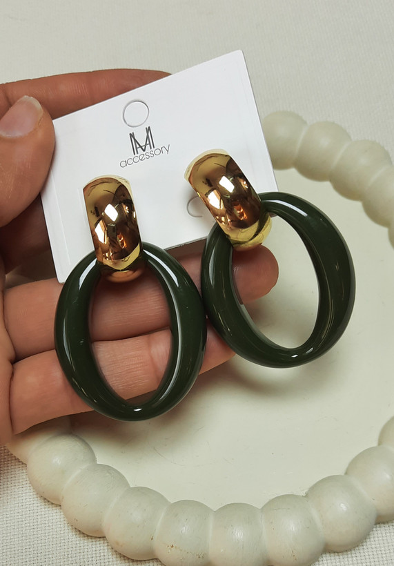 گوشواره رزینی ضدحساسیت رنگ ثابت