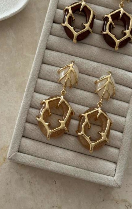 گوشواره طرح سنگ