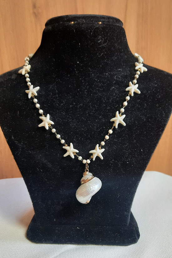 گردنبند ستاره دریایی و صدف طبیعی