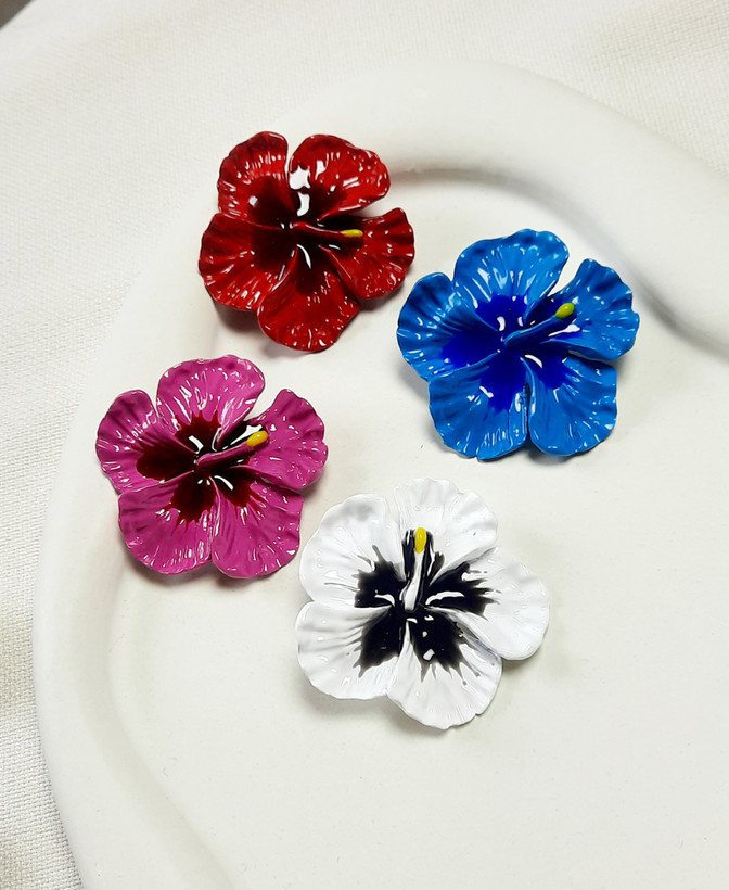 گوشواره گل رنگی