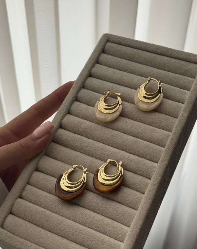 گوشواره طرح سنگ